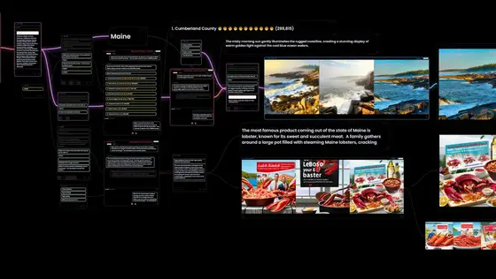 Rabbit Remix flow chaining text and image blocks