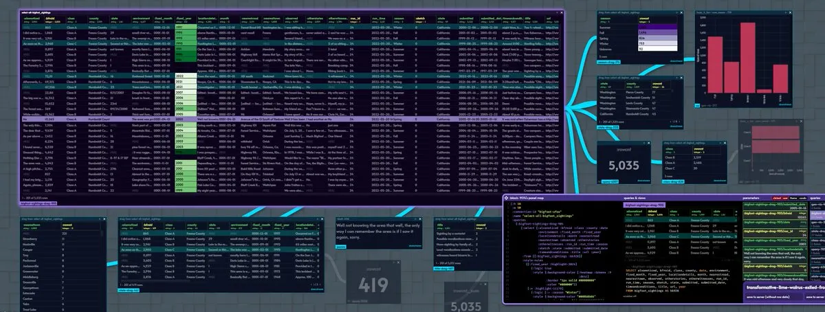 "But I don't want a 'notebook', I just want to connect to my database and start looking at stuff."

I got you.